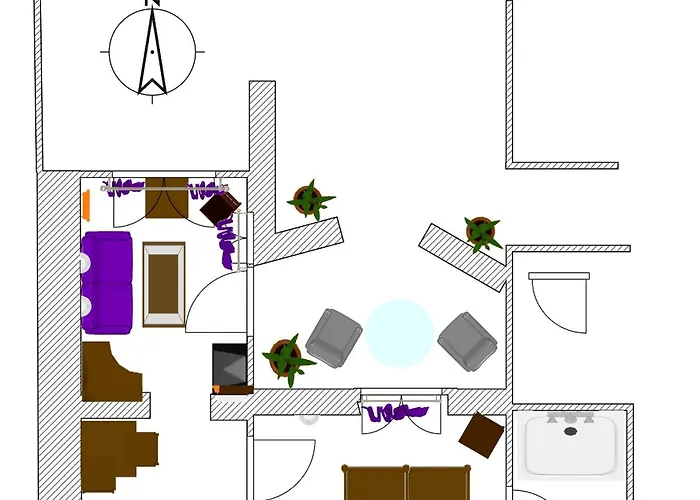 Mit Kleiner Innenhof-terrasse Im Mediterranen Stil